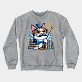 Nerdy Cat Crewneck Sweatshirt